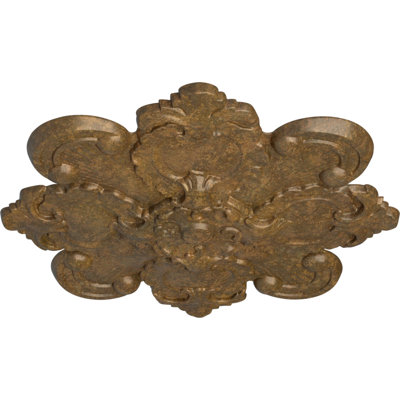 Endurathane Katheryn Ceiling Medallion, 18 1/8"OD x 1 1/4"P, Hand-Painted Rubbed Bronze Finish