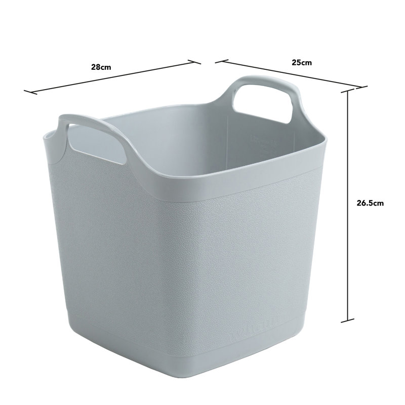 Wham Flexi-Store 8L Square Tub Graduated Cool Grey