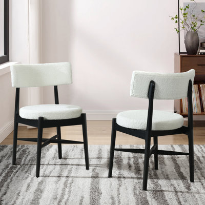 Chaises de salle à manger rembourrées en tissu