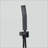 12-Inch Ceiling Mounted Rain Shower System with Handheld, Matte Black-125774954