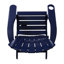 Chaise en bois bleue pour terrasse au bord de la piscine, avec porte-gobelets pliables - profondeur de 30,96 po, largeur de 36,71 po, hauteur de 34,68 po, détente extérieure de 22,08 lb, fonction profonde, large, haute,