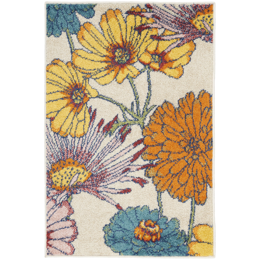Madisonville Oriental Orange/Beige/Yellow Area Rug Winston Porter Rug 