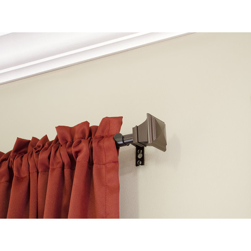 Lumino Murray Single Rod Set, 5/8" Diameter, 0.625" H x 48" W x 0.625" D, Medium Bronze