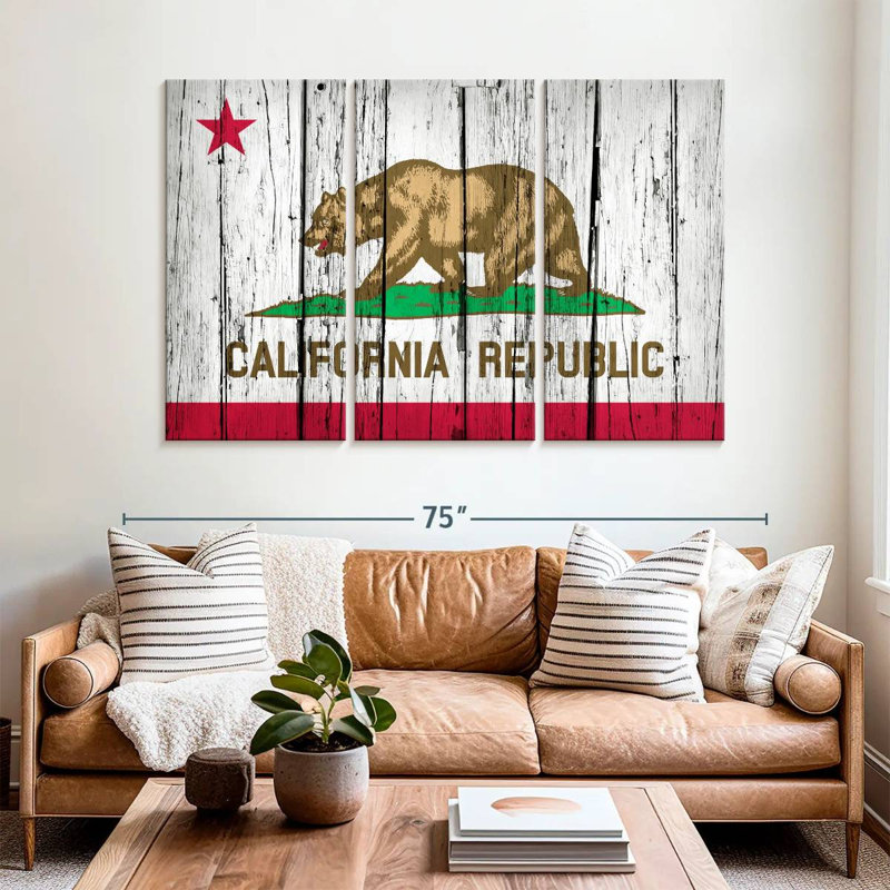 Borges California Republic, 42" H x 65" W