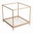 Solid Wood Canopy Bed Frame Four Poster Platform Bed With Slats Support, No Box Spring Needed