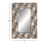 Miroir mural en bois beige avec motif de losanges