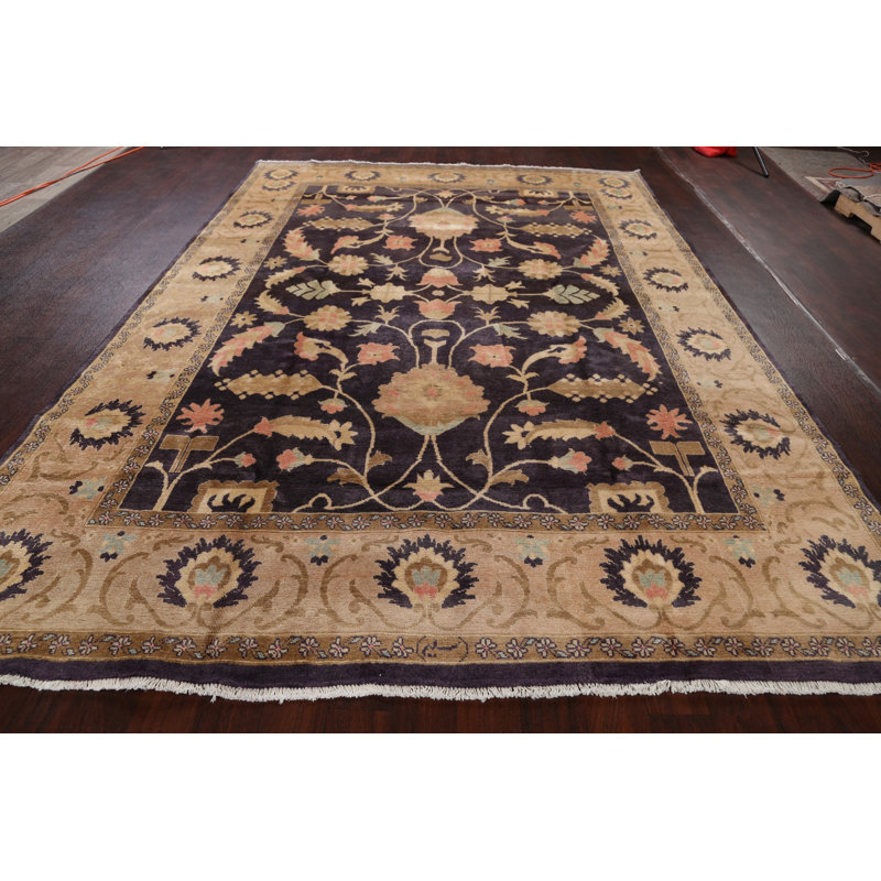 Tapis décoratif en laine noué à la main de conception unique 8 pi x 11 pi 3 po new age Linglestown