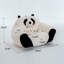Cozy Panda - Inspired, 28,76 po de profondeur, ultra doux, mousse à haute résilience, sans accoudoirs, utilisation en blanc et noir, 11,19 po de hauteur, dossier à coussin déchiqueté