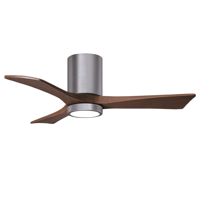 Olivier Ceiling Fan with LED Lights, Walnut, Brushed Pewter, 42"