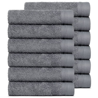 Soho Living Blue, White and Gray Bath Towel Set 2 bath towels 2 hand towels  NEW in 2023