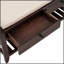 Banc de rangement pour hall d'entrée avec siège rembourré - 2 tiroirs et range-chaussures, bois de pin massif, pieds fuselés-2009743747