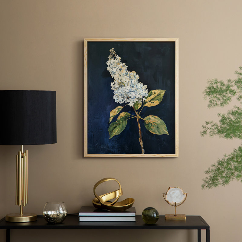 Reproduction encadrée FLORAL Series CLXIV - bois massif, H 21 po x l 17 po