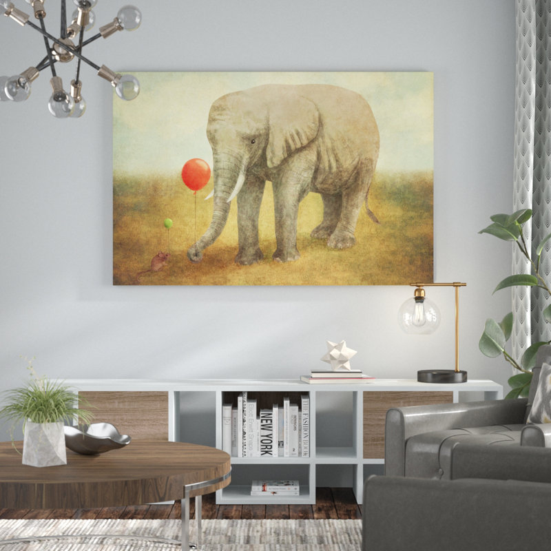 Truce by Terry Fan - Graphic Art, 18" H x 26" W x 1.5" D, Black Framed Canvas, No Mat