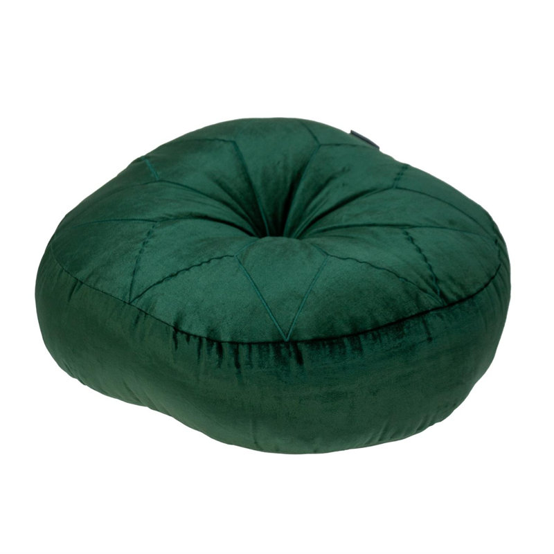 Viscose Velvet Throw Pillow, Dark Green