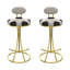 Ensemble de 2 tabourets de bar rembourrés à hauteur de comptoir pour îlot de cuisine en métal