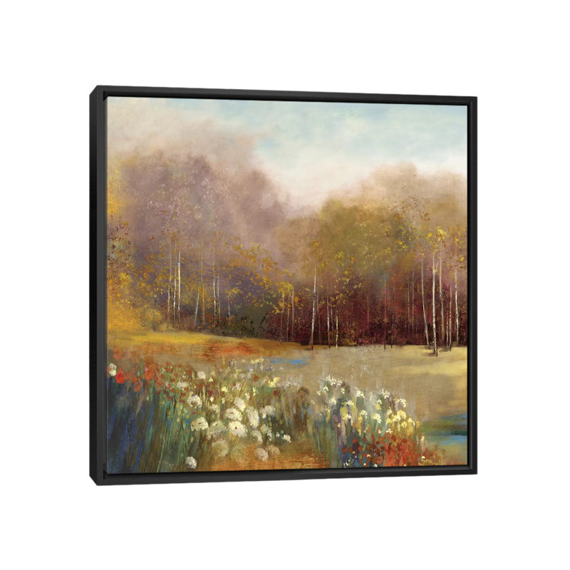 « jardin rêves i », reproduction sur toile, H 12 po x l 12 po x P 1,5 po, Toile avec cadre noir