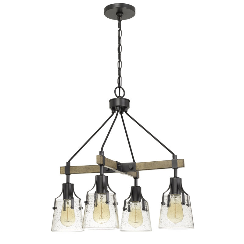 Lustre cylindrique unique à 4 lumières Payson