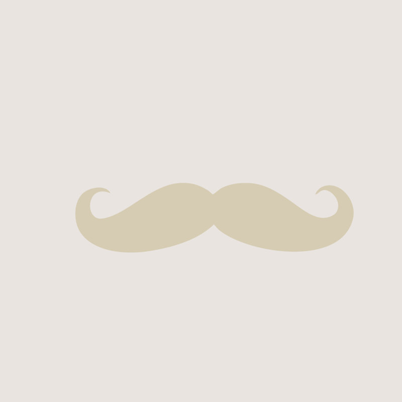 Décalcomanie murale mustache Milbrandt, Beige clair