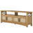  59" Boho LED TV Console Table With Charging Hub & Adjustable Shelves For 65" Tvs