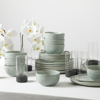 Service de table en grès borosilicaté 32 pièces Stone Lain Mirella