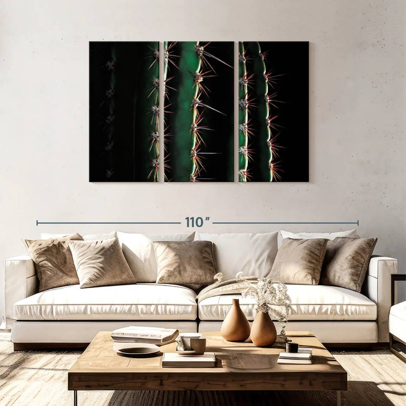 Harnek près d'un cactus épineux, H 48 po x l 74 po