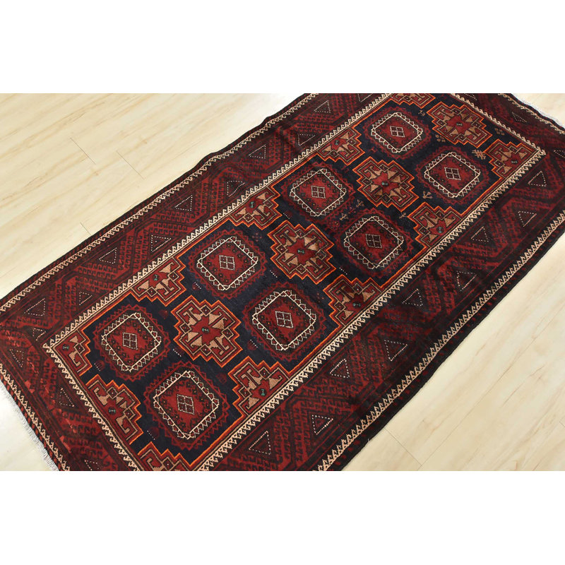 Tapis bleu unique de 3 pi 6 po x 6 pi 7 po