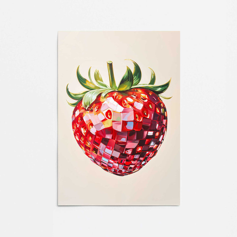Disco Strawberry Rolled Print, 14" x 11"