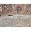 Tapis oriental rond en laine noué à la main 5 pi x 5 pi rouge grenat Heriz 5A x 2 pi