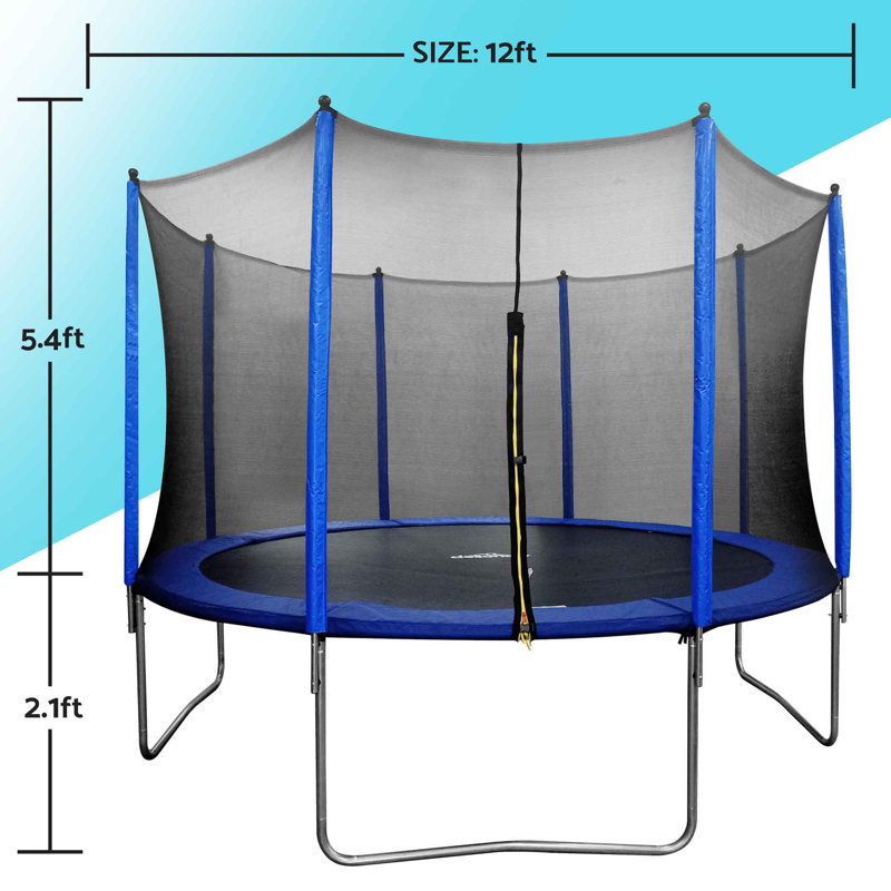 Dellonda 365.8cm Round Backyard Trampoline with Safety Enclosure