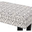Banc en tissu avec imprimé noir, l 47,27 po x P 15,61 po H 18,21 po, rehausse le look de l'intérieur, ornement, pour la maison