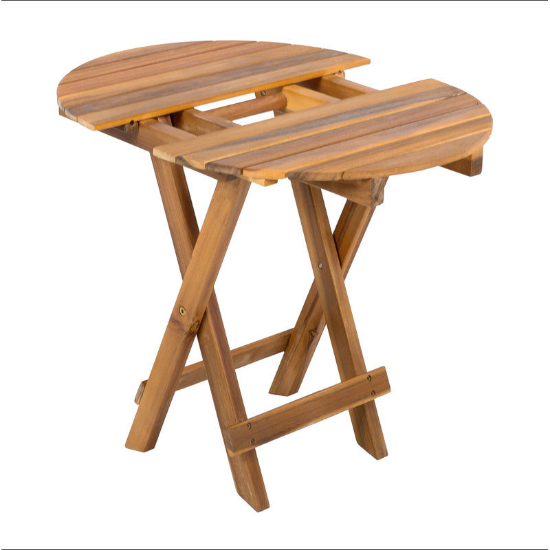 AUCUNE INSTALLATION REQUISE, PLATEAU EXTÉRIEUR EN BOIS ACACIA RÉGLABLE ET PLIABLE
