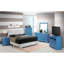 Très grand lit blanc avec couche de mousse - Glory Furniture G1890 - blanc, intérieur rembourré