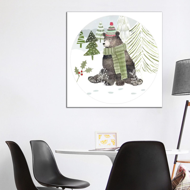 Woodland Christmas Collection C by Victoria Borges - Wrapped Canvas Gallery-Wrapped Canvas Giclée