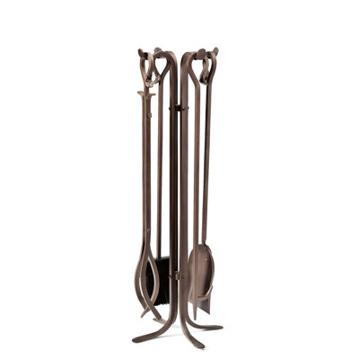 4 Piece Iron Fireplace Tool Set
