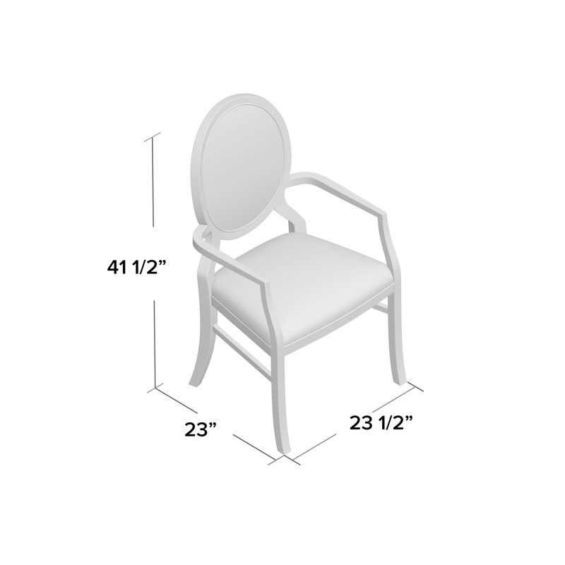 Martine 20'' H Upholstered Beech Armchair, Linen (3152 72), Walnut