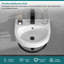 Lavabo de salle de bain mural encastré en céramique 16 po x l 14 po avec robinet de lavabo et base de support