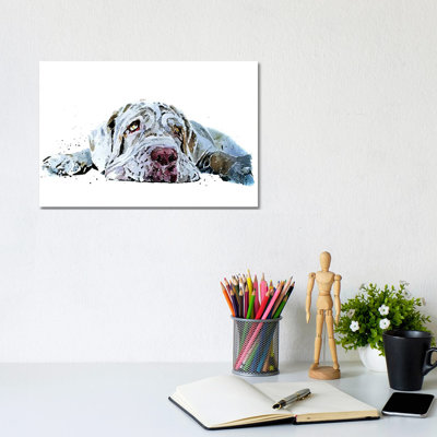Neapolitan Mastiff Puppy Love - Wrapped Canvas Painting