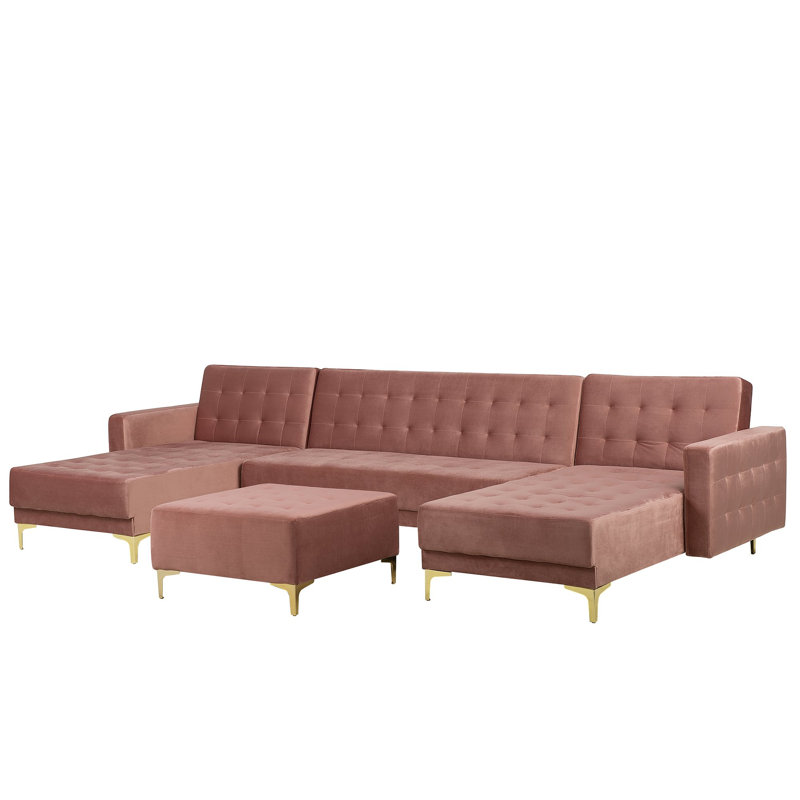 Dublin 5 Seater Velvet Large Corner Sofa 