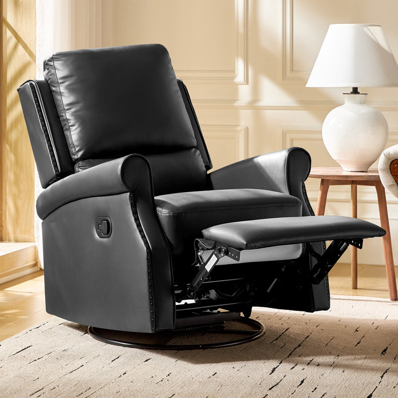 Fauteuil inclinable manuel traditionnel Philip, Noir
