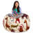 Kids Bean Bag Chair Cover - Stuffed Animal Storage & Toy Organizer with Zipper - Plush Storage Kids Bean Bag Cover only for Toddlers and Children's Rooms - Organizes Pillows, Blankets, and Stuffies - Multiple Colors, Sizes, and Fabrics-51574526-51574519