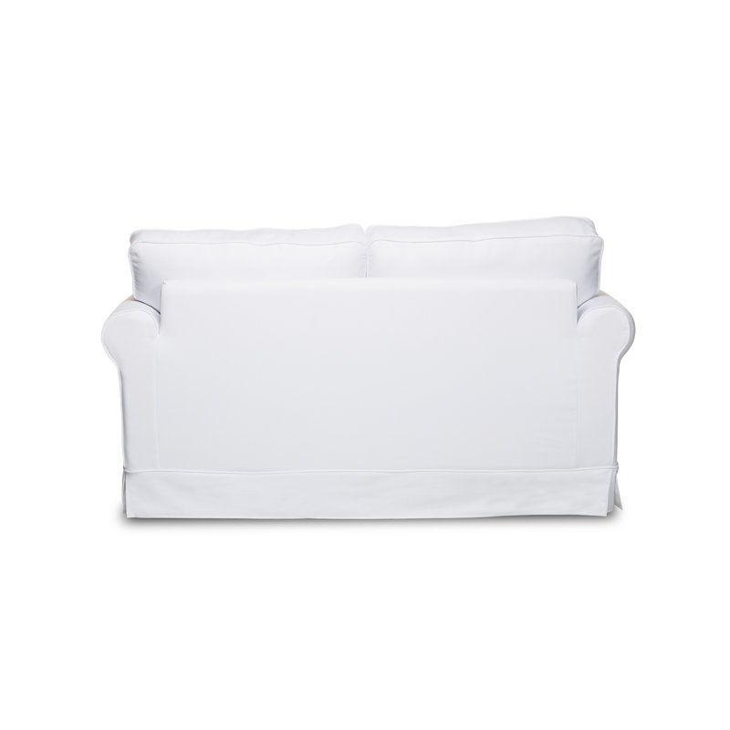 Litwin 62.8'' Slipcovered Loveseat, White