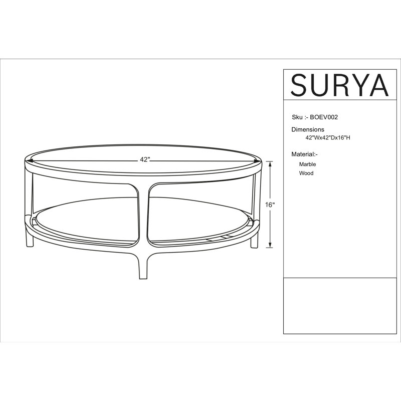 Becki Owens x Surya Eve Coffee Table
