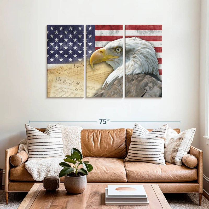 American National Eagle, 36" H x 57" W