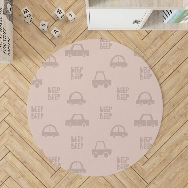 Tapis de jeu Beep Kids, Rose / Ivoire