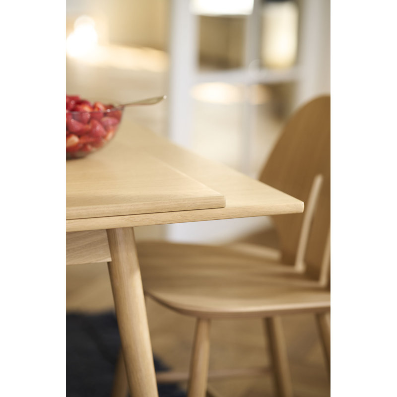 C35A Square Oak Extendable Dining Table