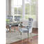 Glam gris foncé Flannelette 2Pcs chaises d'appoint capitonnées en acrylique capitonné Design à oreilles