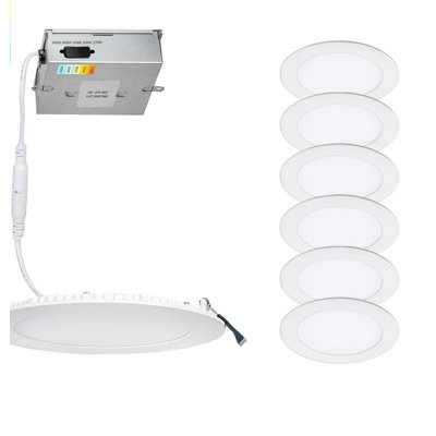Lotos 6in Led 5-cct Round Recessed Kit