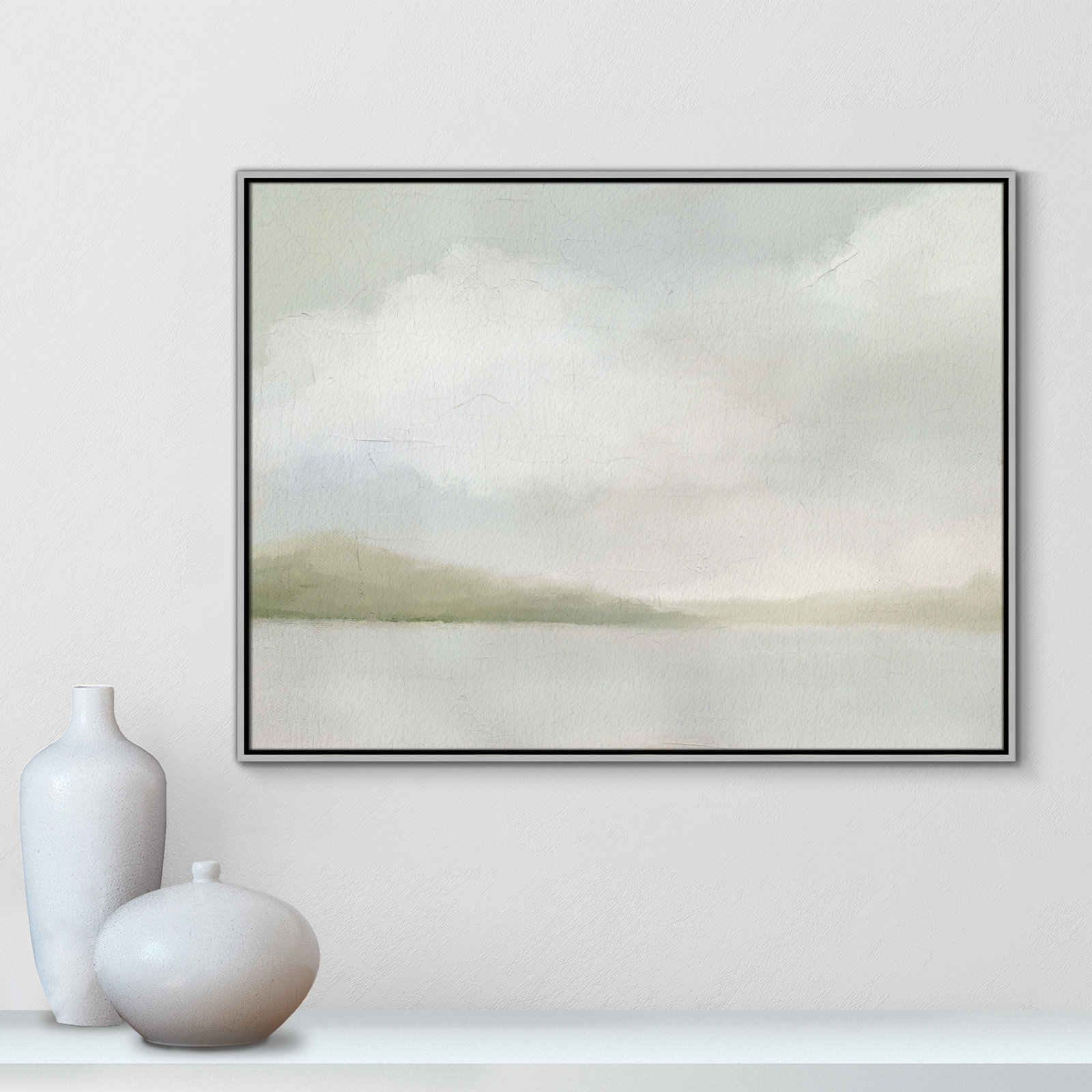 A Tranquil Morning, 31.5" H x 41.5" W, Silver