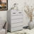 Six Drawer White Side Table
