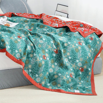 Jeté Boho 100% coton, couvertures légères et respirantes pour chaise de canapé, couvertures de lit de style campagnard d'été pour toutes les saisons